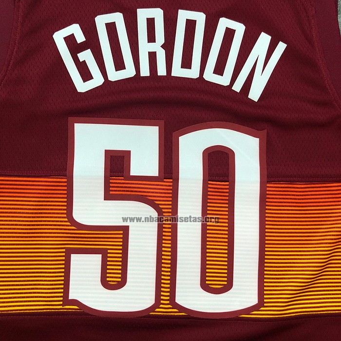 Camiseta Denver Nuggets Aaron Gordon NO 50 Ciudad 2020-21 Rojo